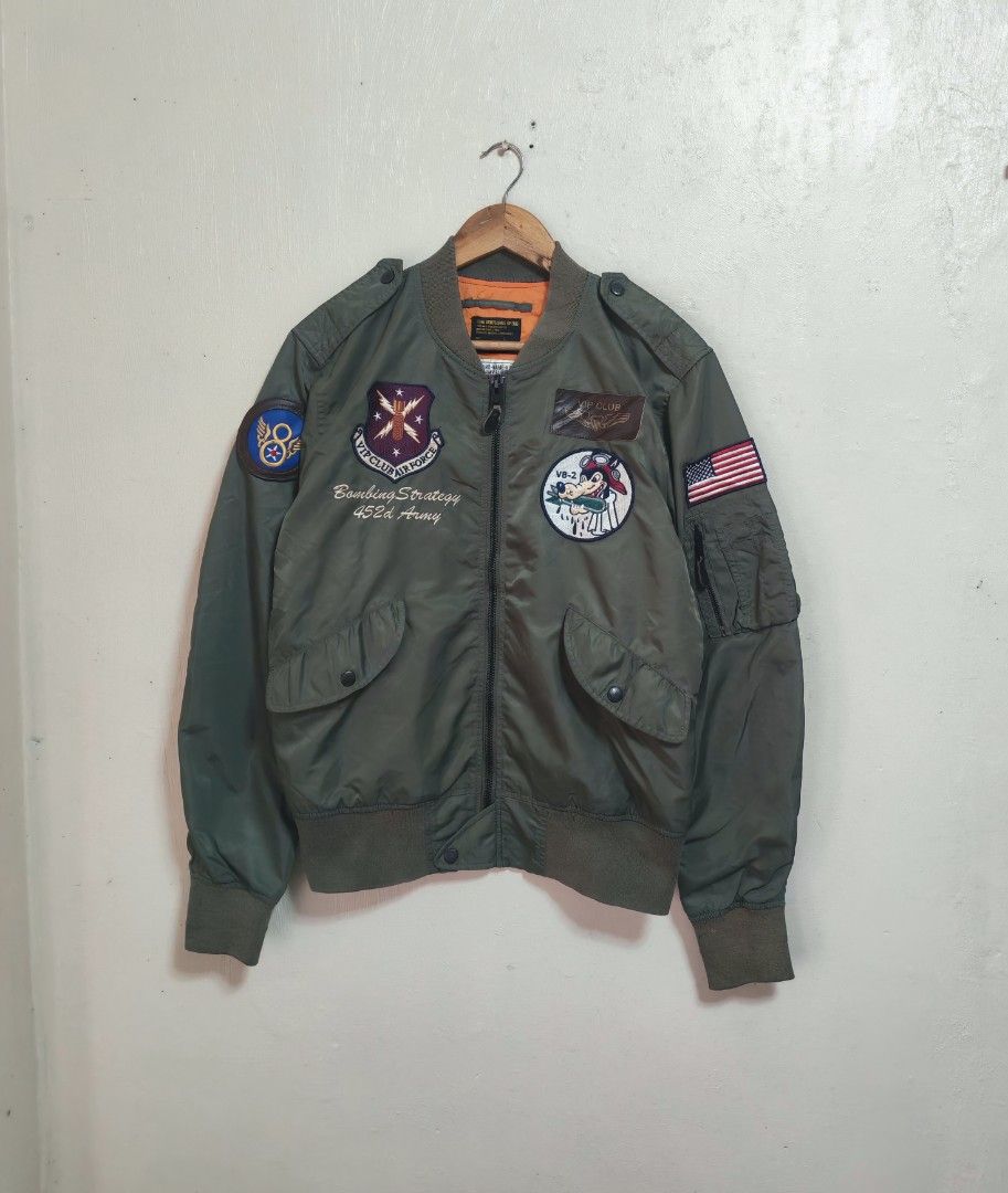 Flying MA-1 VIP Jacket (Category: Coats, Jackets and Outerwear) located in Baguio. Submitted by curatedgalore (Listing ID 1467099802, Image 1). Description: Flying MA-1 VIP Jacket Medium L26 W22.5 Verygood condition Hard embroidery & patch design.