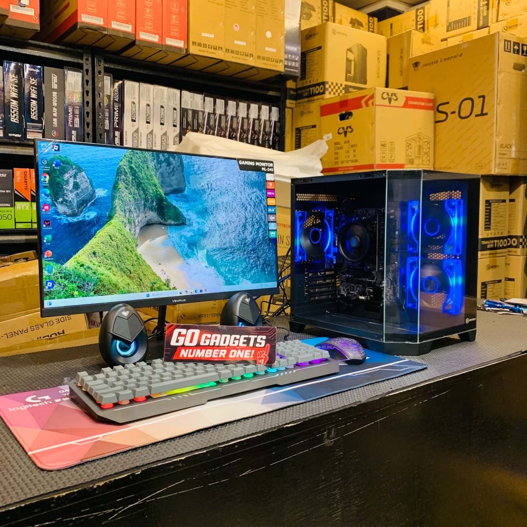 FOR GAMING AND OFFICE PC BUILD (Category: Desktops) located in Pasay City. Submitted by andrewww.z (Listing ID 1466999419, Image 2). Description: 🎮🌈 FRESH RGB SETUP. READY TO POWER ON. Crisp monitor, glowing RGB system unit, and full set of peripherals. Ideal for gaming, studying, and daily tasks. 🔥 Clean design. Reliable performance. 🛠️ PC Assembly Available | 🛡️ Warranty | 🤝 After-Sales Support 🖥️ We offer: ✔ Gaming PC Builds ✔ Work / Of