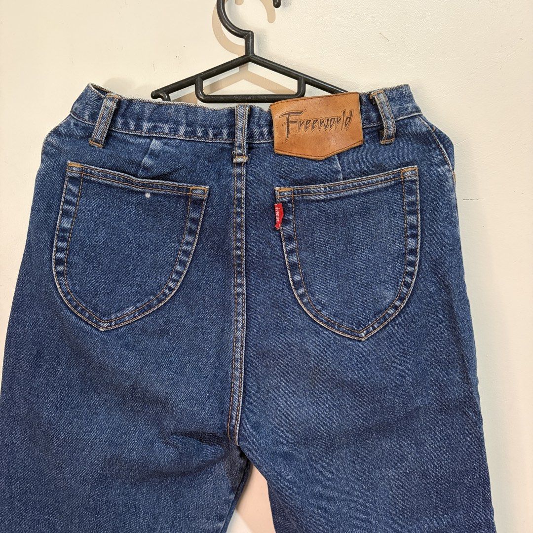 FREEWAY Blue Wash Denim Jeans (Category: Jeans) located in Manila. Submitted by serra_shop (Listing ID 1467037797, Image 3). Description: FREEWAY BLUE DENIM JEANS Waist:24-26 inch Width: 13.9cm Length: 90cm Location: Pampanga Courier: J&T.