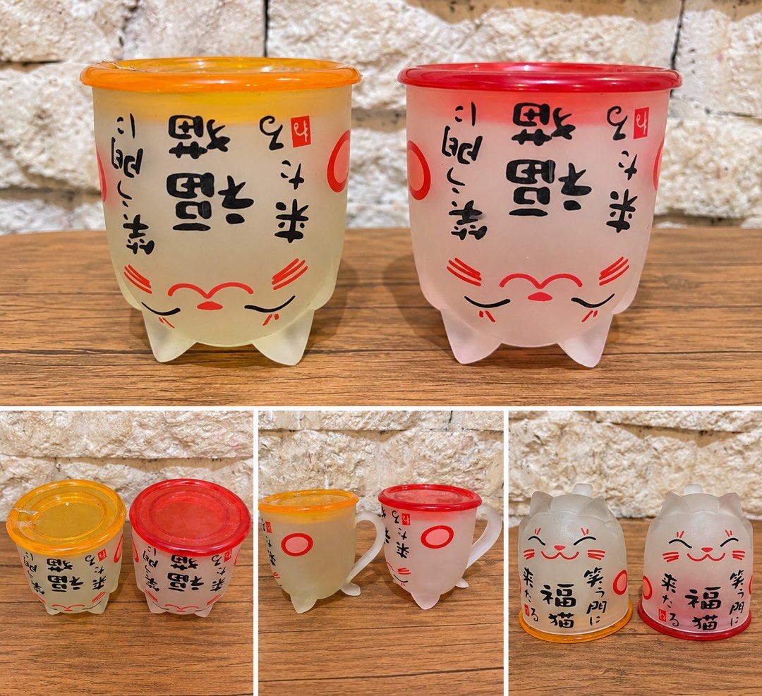 Frosted glass lucky cat cups (Category: Coffee & Tea Tableware) located in San Fernando. Submitted by dntjapansurpluselyu (Listing ID 1466991271, Image 1). Description: .