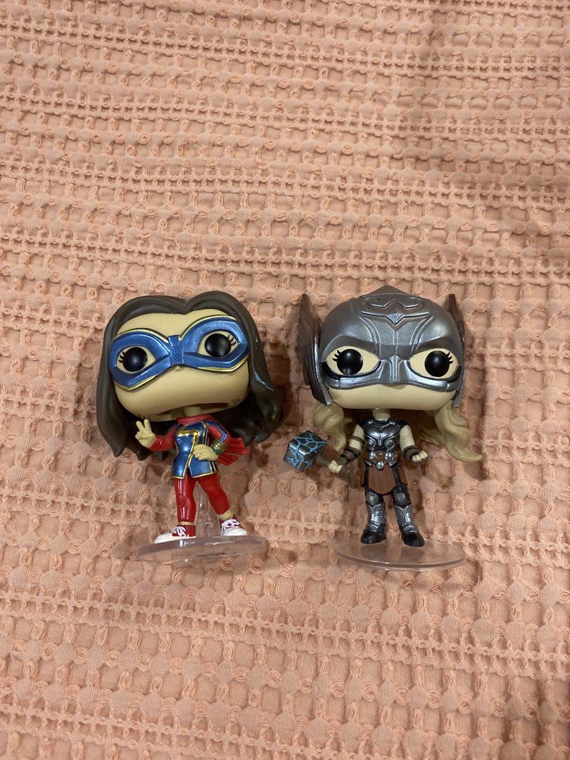 FUNKOPOP MS MARVEL AND LADY THOR (Category: Figurines & Statues) located in Manila. Submitted by ysabaw (Listing ID 1466980743, Image 1). Description: 450 EACH though, if getting both, it will be 810 nalang!.