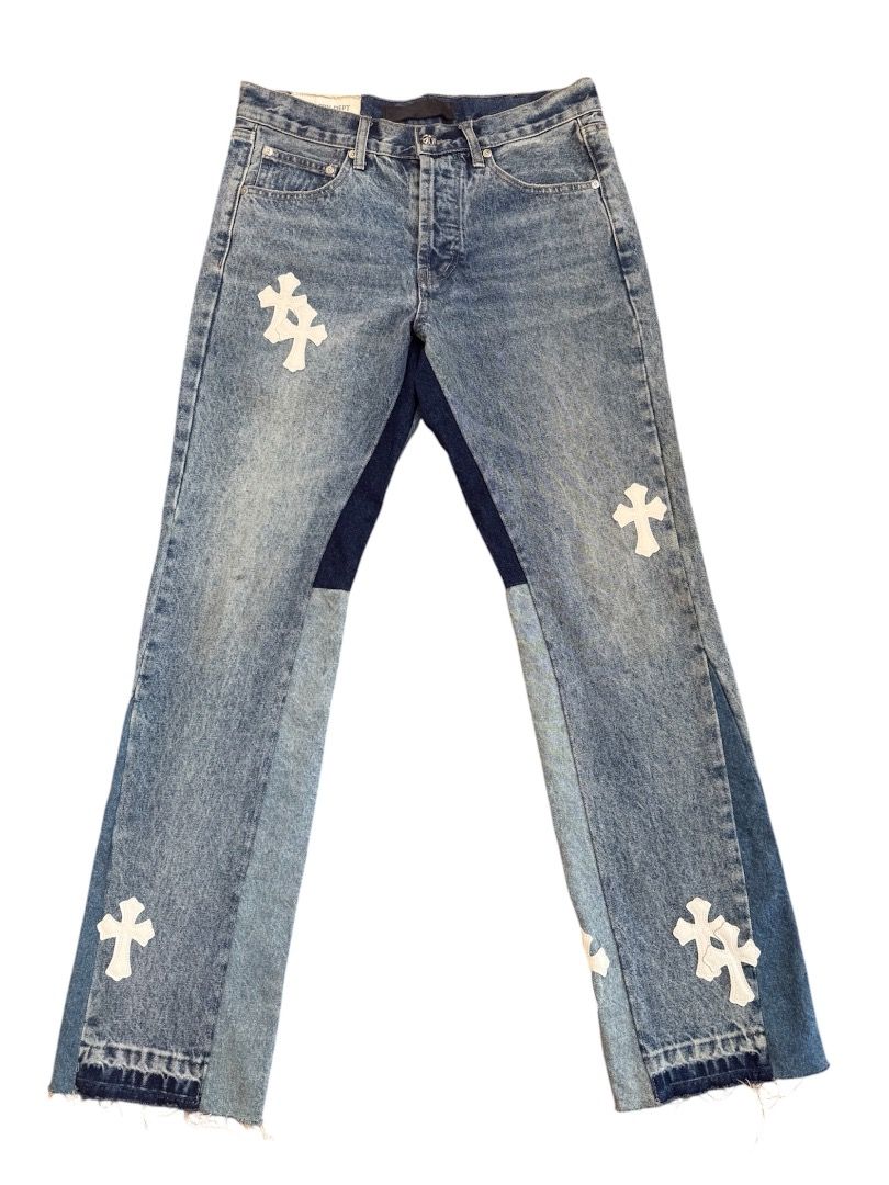 Gallery Dept x Chrome Hearts (Category: Jeans) located in Kabankalan. Submitted by secondhandgems2 (Listing ID 1466991030, Image 1). Description: Size 30-32 Waist x 42 Length x 9Hem Like New Condition No Flaws Solid to pang PSG.