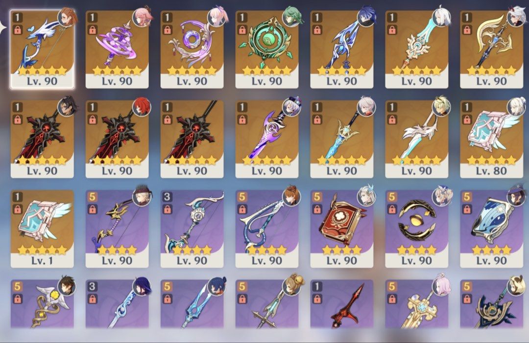 Genshin Impact AR 60 (Category: Others) located in Antipolo. Submitted by lowipopp (Listing ID 1467016074, Image 3). Description: WTS AR60 • 26 5 characters (including mc) • 15 5 star weapons • with amazon prime wings • with wings of transient dreams • almost all characters are well built issue: with google and twitter deadlink, can no longer unlink, deactivated and deleted account na RFS: no longer playing, stopped playing after natlan, rush sel