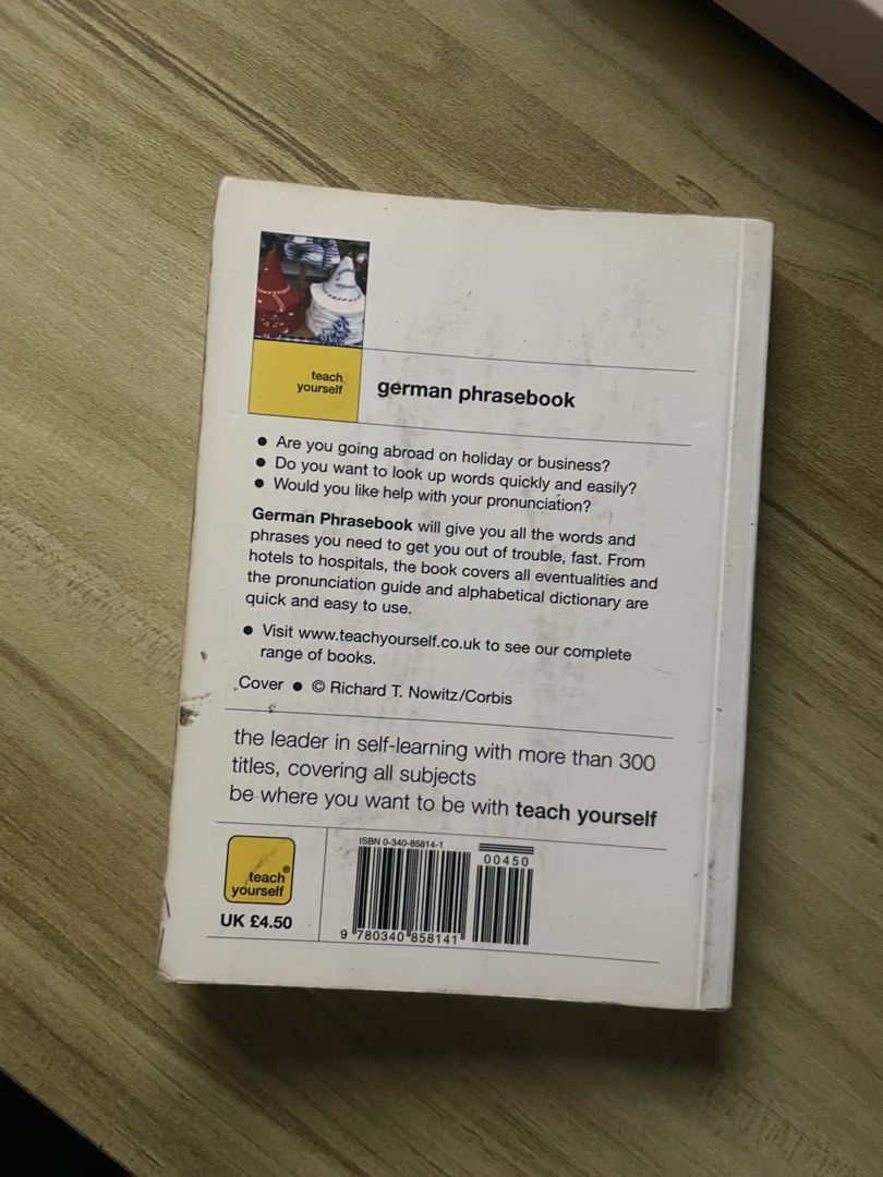 GERMAN PHRASEBOOK (Category: Storybooks) located in General Trias. Submitted by picollo_things (Listing ID 1467120997, Image 3). Description: MOP: Gcash MOD: J&T Location: General Trias.