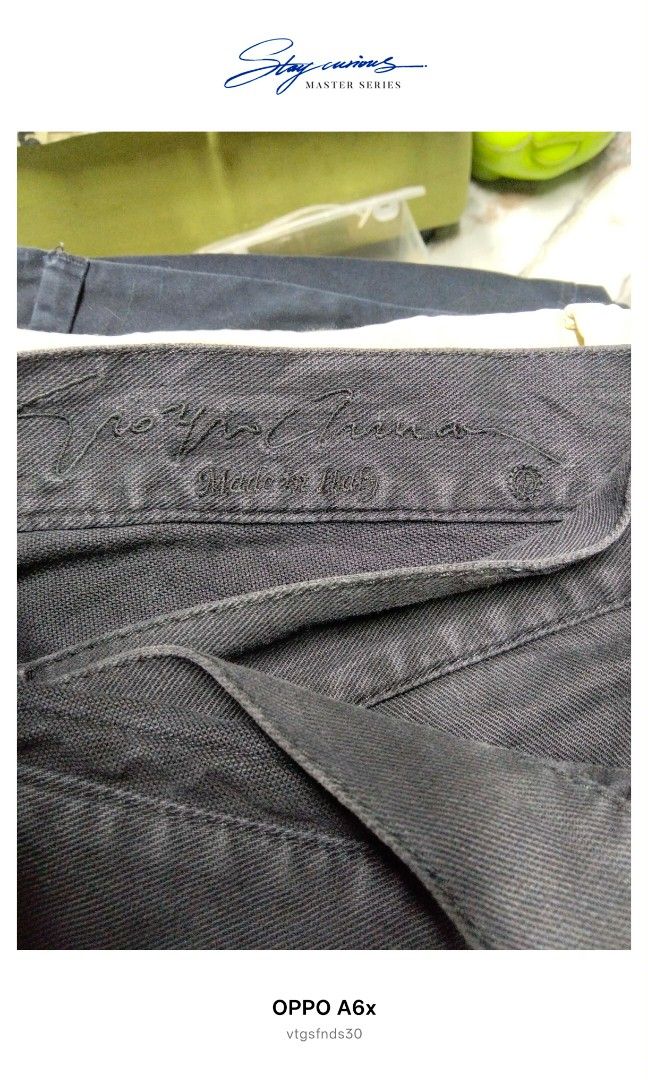 Giorgio Armani (Category: Luxury Apparel) located in Manila. Submitted by luckydeer.f544c4 (Listing ID 1467011076, Image 3). Description: ✨ GIORGIO ARMANI JEANS ✨ 🏷️ Authentic | Made in Italy 🖤 Classic dark wash • Timeless design 📏 Size: EU 36 🌟 Condition: BRAND NEW — no flaws at all!.