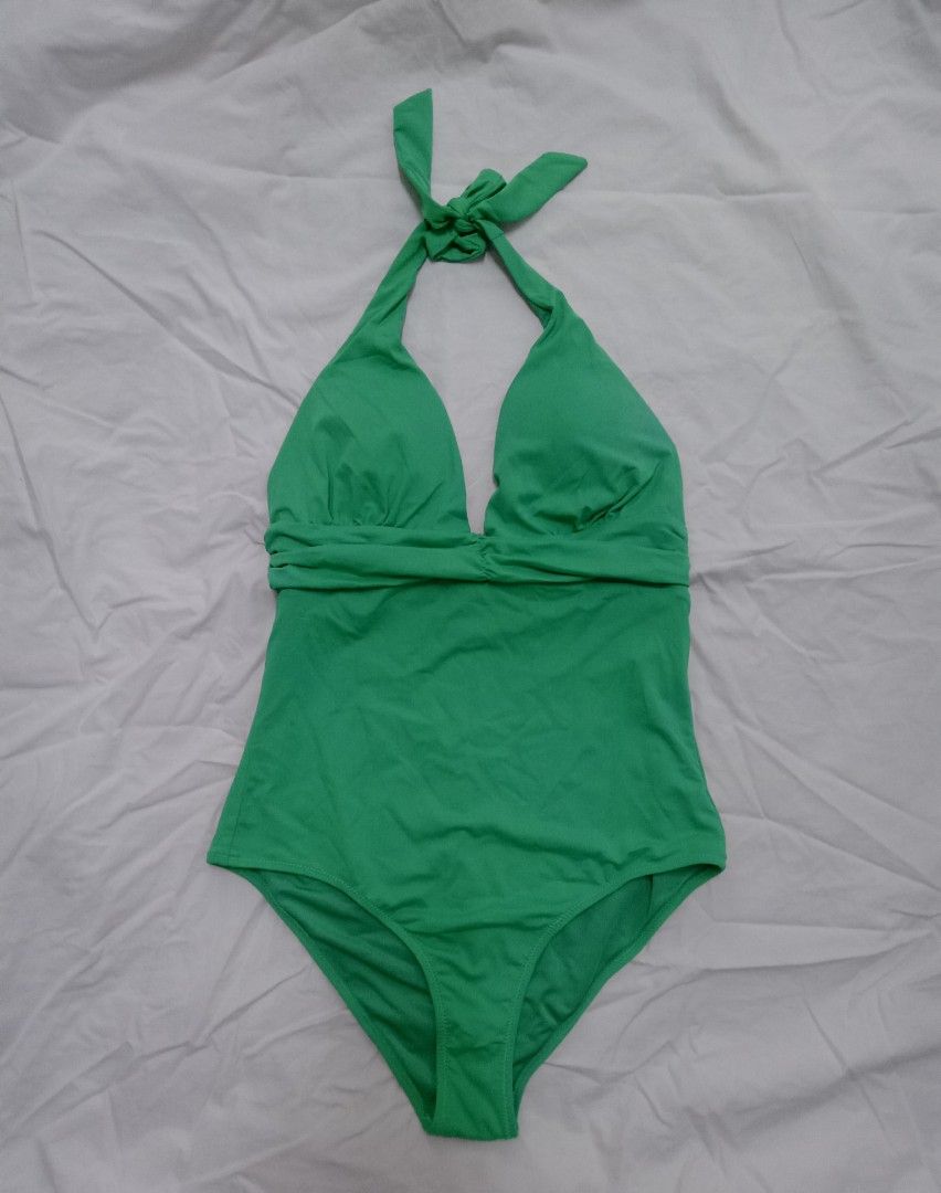 Green Halter Neck One-Piece Swimsuit (Category: Bikinis & Swimsuits) located in Manila. Submitted by shop.airens (Listing ID 1467051104, Image 1). Description: fits xs-small.