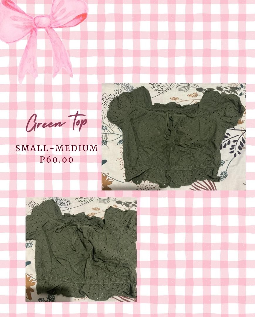 Green Top (Category: Blouses) located in Caloocan City. Submitted by lovedbyavi (Listing ID 1467094425, Image 1). Description: .