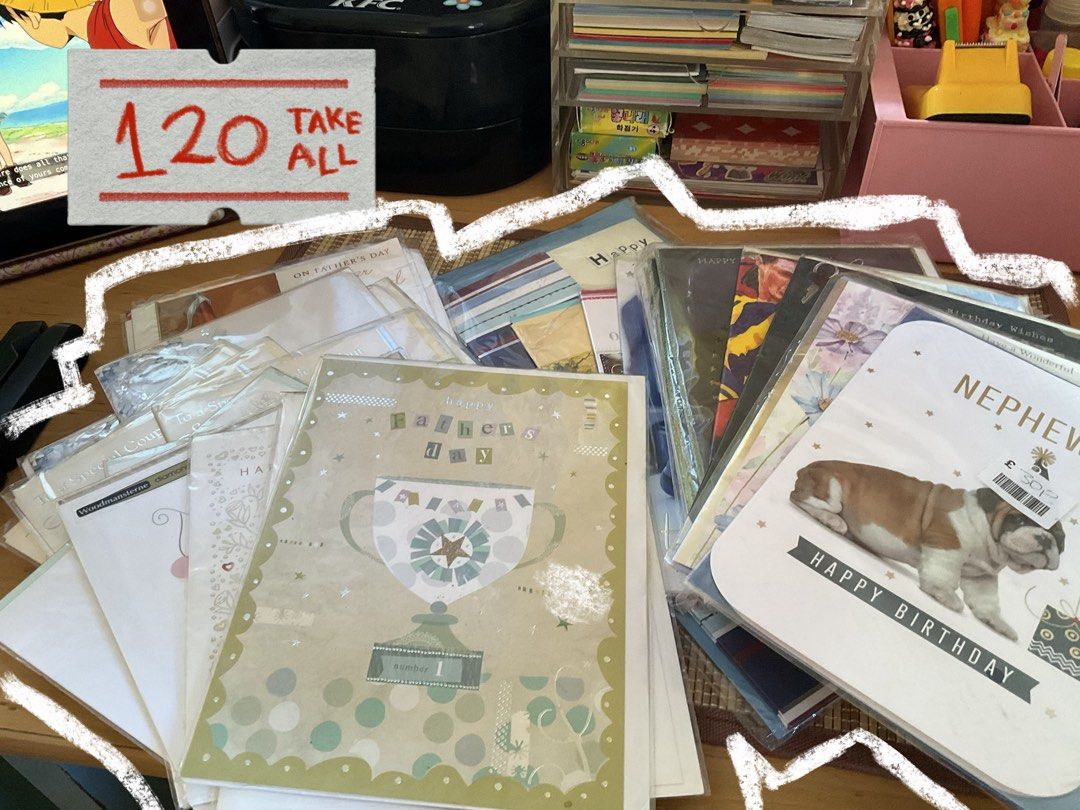 Greeting Cards Bundle (27pcs) (Category: Stationery & School Supplies) located in Manila. Submitted by vajaejae (Listing ID 1466851595, Image 1). Description: 27 pcs take all greeting cards! .
