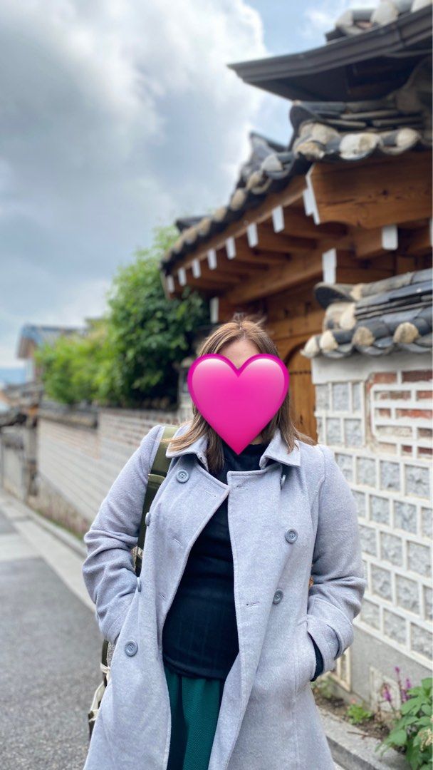 Autumn/Spring Grey Trench Coat (Category: Coats, Jackets and Outerwear) located in Makati City. Submitted by angel.ad (Listing ID 1467088808, Image 2). Description: -Double-breasted trench coat -Mid-length, light grey -Size L-XL -Ideal for autumn, spring -Good as new.