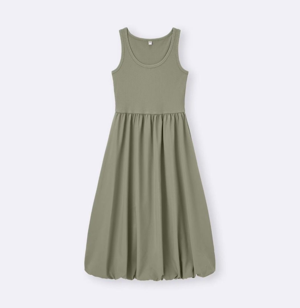 GU Bubble Hem Dress (Sleeveless) (Category: Dresses) located in Angeles City. Submitted by miss_independent01 (Listing ID 1466995772, Image 1). Description: GU Bubble Hem Dress (Sleeveless) Color: Olive Width: 16 (Large on tag) Length: 44 MOP: Gcash ✅ Mine Now, Pay Now ✅ First to Pay, Gets the Item 📍 PAMPANGA Courier: JnT 🚚🚚 PM 💌💌.