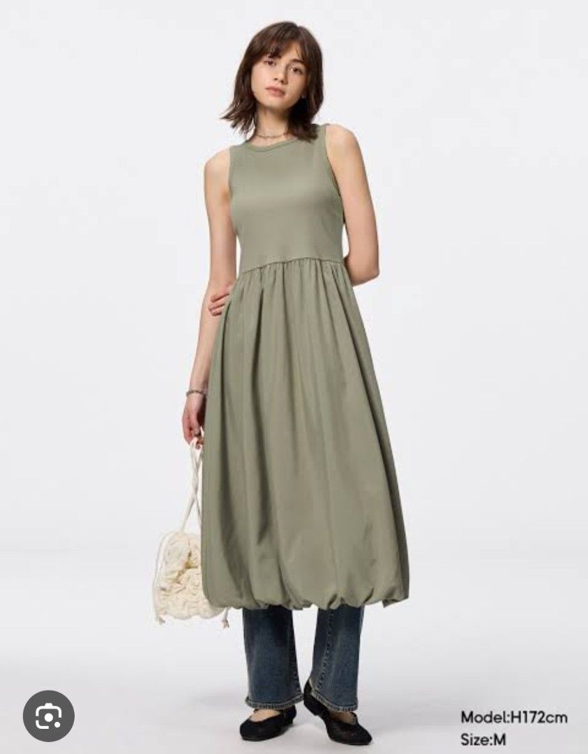 GU Bubble Hem Dress (Sleeveless) (Category: Dresses) located in Angeles City. Submitted by miss_independent01 (Listing ID 1466995772, Image 2). Description: GU Bubble Hem Dress (Sleeveless) Color: Olive Width: 16 (Large on tag) Length: 44 MOP: Gcash ✅ Mine Now, Pay Now ✅ First to Pay, Gets the Item 📍 PAMPANGA Courier: JnT 🚚🚚 PM 💌💌.