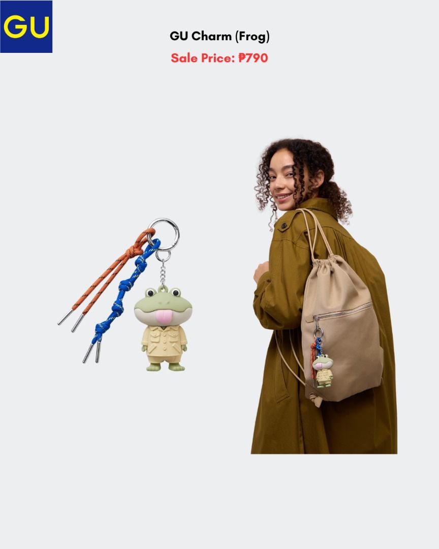 GU Charm Frog (Category: Other Accessories) located in Quezon City. Submitted by jiya.tokio (Listing ID 1467020708, Image 1). Description: Pre-order from GU Japan 🇯🇵 GU Charm Frog ₱790 ‼️ Reminders: ✈️ ETA: Nov ❣️ 50% DP is required to secure your item. (Non-refundable if the item has been purchased already.) 🚫 No size exchanges after purchase 📍 Tandang Sora, Quezon City 💰 MOP: BPI / GCash / Unionbank 🚚 : Lalamove/GrabX/J&T/LBC.