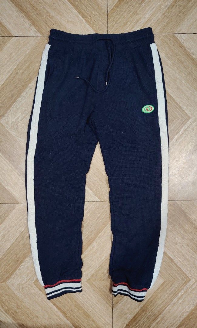 GUCCI GG EMBROIDERED LOGO PATCH JOGGER PANTS (Category: Joggers) located in Marikina City. Submitted by kingdrel (Listing ID 1467081719, Image 1). Description: GUCCI GG EMBROIDERED LOGO PATCH JOGGER PANTS W 29-36 L 39 L/O 6 GARTERIZED.
