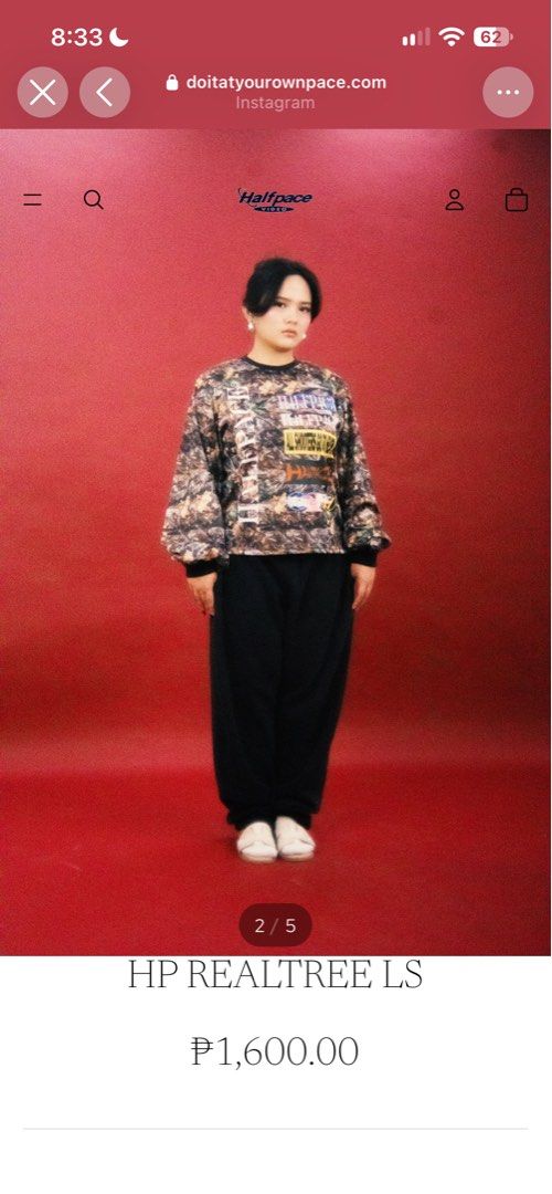 HALFPACE REALTREE LS (Category: Longsleeves) located in Manila. Submitted by hello_juicyyyy (Listing ID 1467100905, Image 2). Description: Available Sizes: Small - 3 Large - 1 Xlarge - 1.