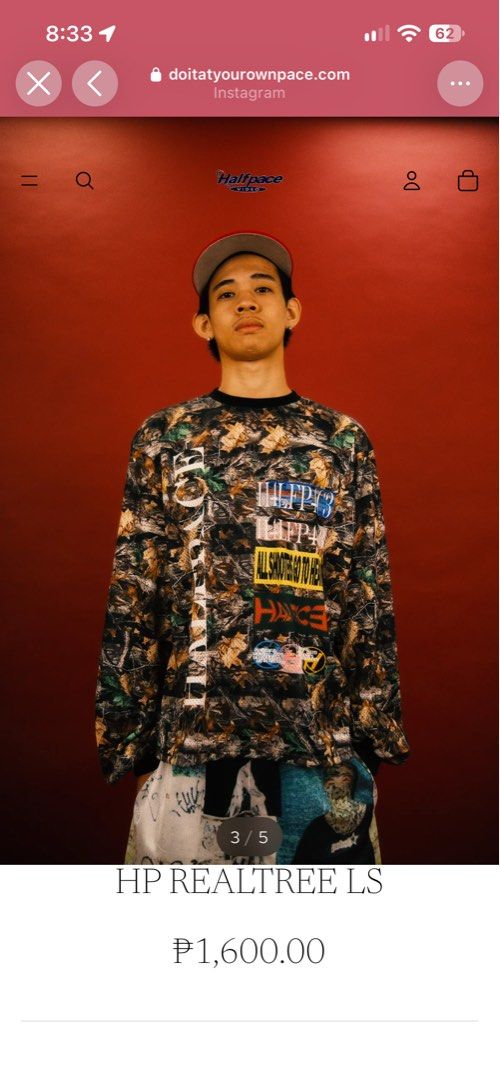 HALFPACE REALTREE LS (Category: Longsleeves) located in Manila. Submitted by hello_juicyyyy (Listing ID 1467100905, Image 3). Description: Available Sizes: Small - 3 Large - 1 Xlarge - 1.