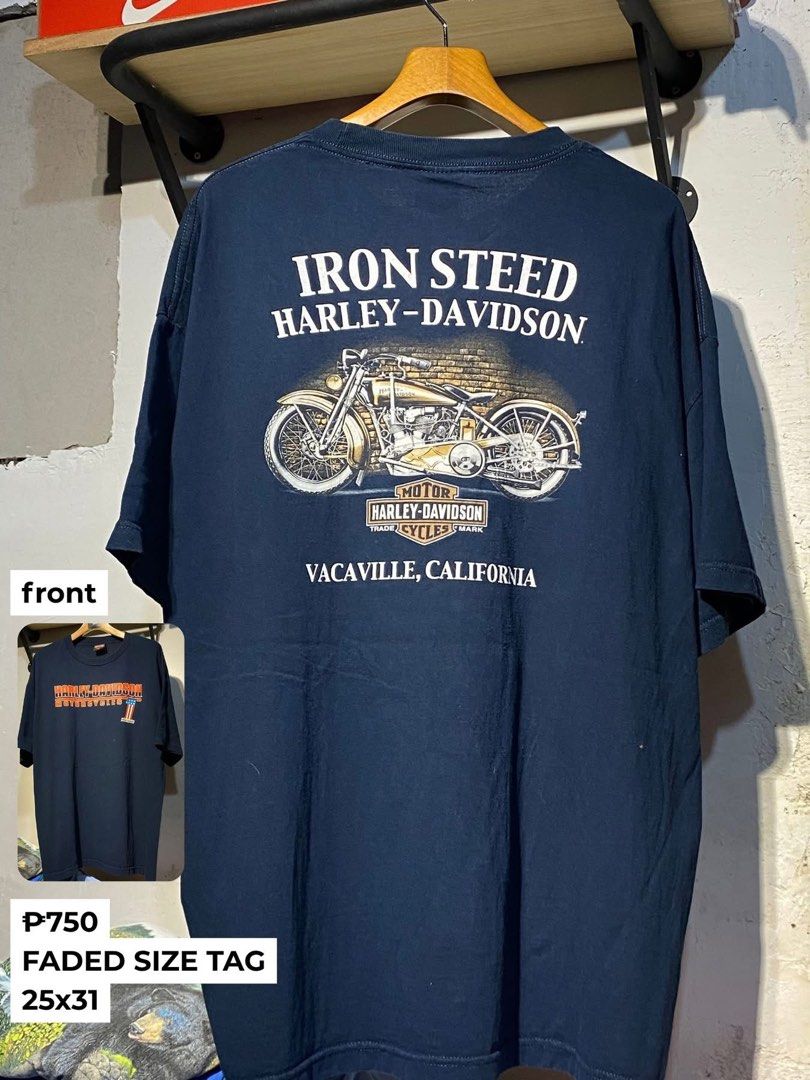 Harley-Davidson “Iron Steed” Shirt (Category: Tshirts & Polo Shirts ) located in Bocaue. Submitted by jintanthrift (Listing ID 1467110401, Image 1). Description: Faded size tag 25x31 .