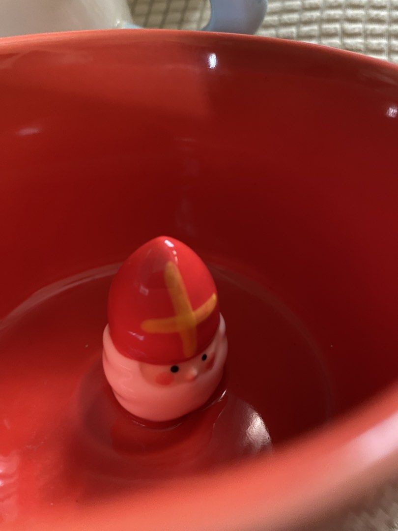 HEMA Red Mug with St. Nicholas Figure Inside, (Category: Coffee & Tea Tableware) located in Cavite. Submitted by tatashop_sky (Listing ID 1466987734, Image 2). Description: .