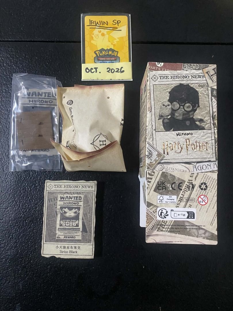 Hirono x HP (Sirius Black) (Category: Figurines & Statues) located in Pasig City. Submitted by jrcoco (Listing ID 1466980593, Image 1). Description: Hirono x HP (Sirius Black) Opened bottom of box/Sealed in plastic P550 below srp Pasig.
