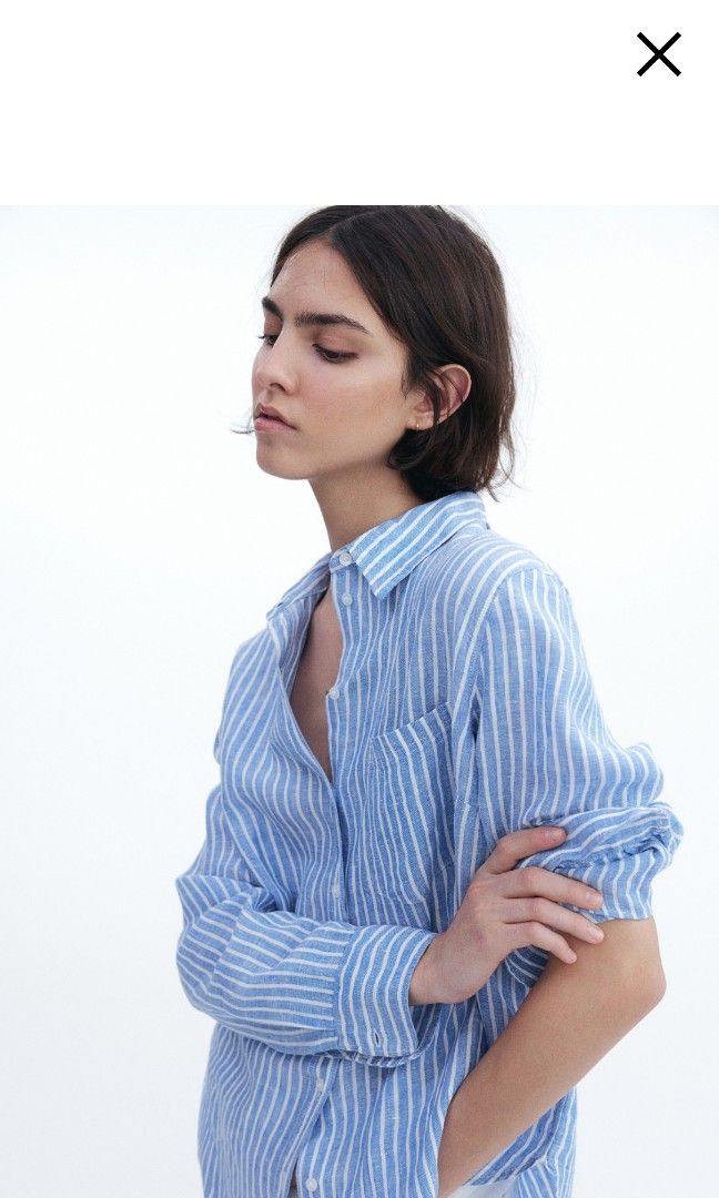 H&M Long Button Down Blouse (Category: Dresses) located in Dasmarinas. Submitted by 32mimimi (Listing ID 1467067115, Image 2). Description: 100% cotton.