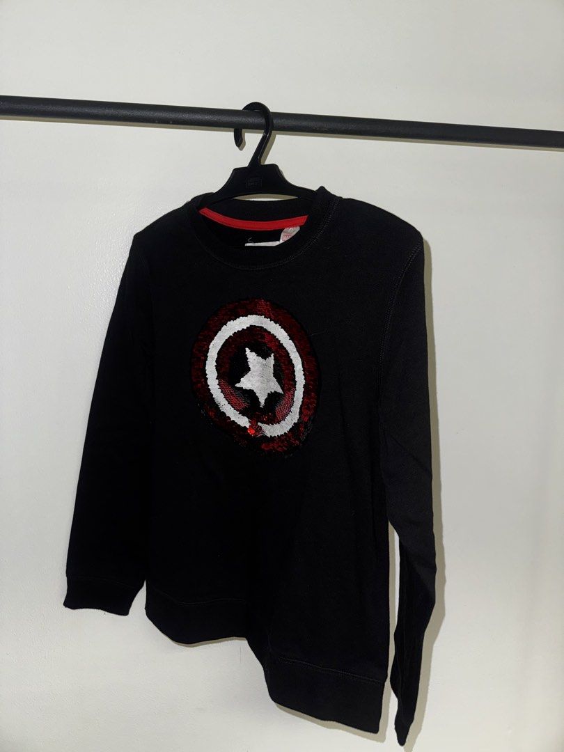 H&M Marvel Black Sweater Boys (Category: Babies & Kids Fashion) located in Quezon City. Submitted by coolmomma (Listing ID 1467056220, Image 1). Description: Good as new Barely worn Length 21 in..