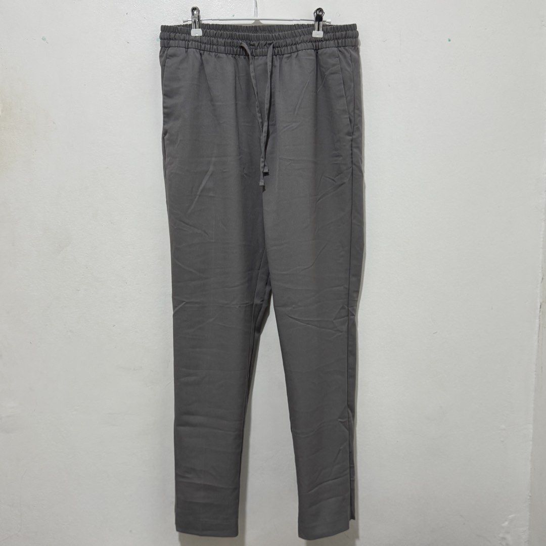 h&m pants for men (Category: Jeans) located in San Fernando. Submitted by whatlunashops (Listing ID 1467100444, Image 1). Description: size S (30inches) garterized waist gray color.