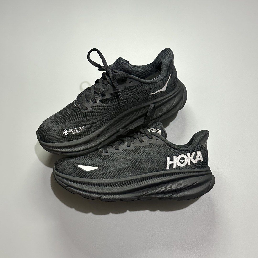 HOKA CLIFTON 9 Gore-tex (Category: Sneakers) located in Baguio. Submitted by macshop_items (Listing ID 1467095921, Image 1). Description: HOKA CLIFTON 9 Gore-tex - Size 7B(24cm) - Excellent condition ₱ 2,480 + sf.