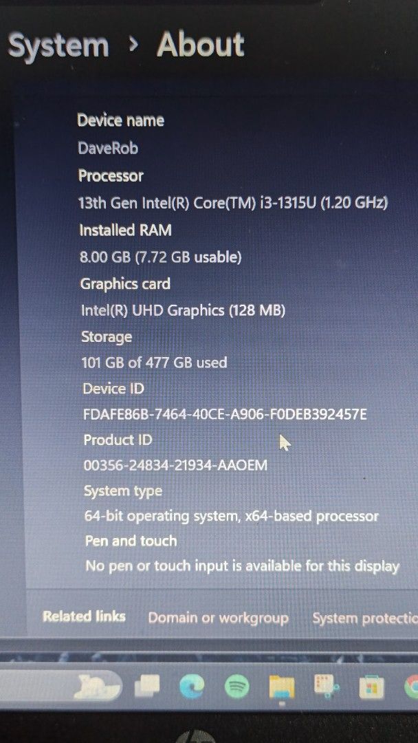 HP i3-1315U (Category: Laptops & Notebooks) located in Manila. Submitted by raketero0 (Listing ID 1467001167, Image 2). Description: Barely used. With wireless mouse.