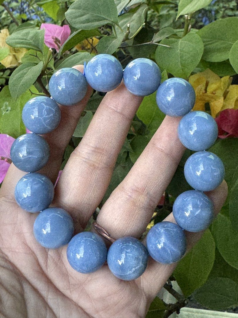 HQ BLUE OPAL 🍉 B5_ JC052 (Category: Precious Stones) located in Bulacan. Submitted by selling_low_by_bella_ben (Listing ID 1467085560, Image 1). Description: HQ BLUE OPAL 🍉 B5_ JC052 ✅ With Certificate (5970) 🏷️ 3100 16+ mm bead size 17.5 cm wrist .