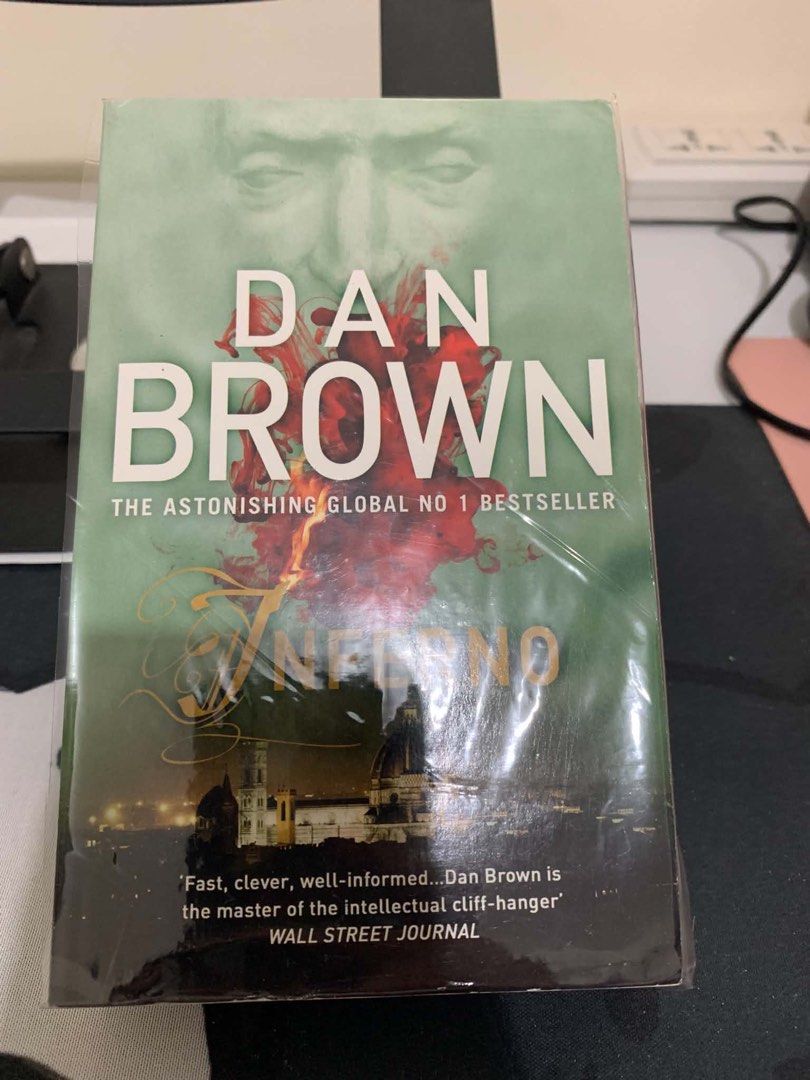 Inferno by Dan Brown (Category: Storybooks) located in Porac. Submitted by gelleyace (Listing ID 1467114831, Image 1). Description: in good condition, white edges with reusable cover (plastic).