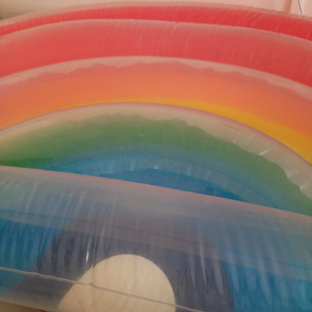Inflatable Rainbow Pool Float Arch (Category: Occasions & Party Supplies) located in Singapore. Submitted by oopspop (Listing ID 1467010676, Image 2). Description: - Rainbow float - Not perfect condition - Only dealing with positive rated active accounts - Collect ASAP, by 18 Oct, bring your own bag - Start the chat with "meow" so I know you have read this.