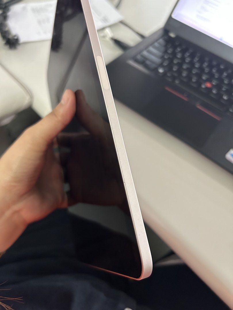 IPAD AIR 5th GEN (Category: iPad) located in Manila. Submitted by vallejosb61144 (Listing ID 1466980465, Image 1). Description: - Model: Apple iPad Air 5th Gen - Storage: 64GB - Color: Pink / Rose Gold - Performance: Powered by Apple M1 chip for smooth multitasking and gaming - Ideal for: Students, professionals, digital artists, and daily media streaming - Inclusion: Original Charger Note: No repairs or part replacements made. Minor dents on one