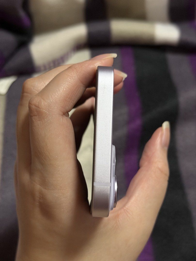 iPhone 14 128GB - Smart Locked (Category: iPhone 14 Series) located in Quezon City. Submitted by keeksvee (Listing ID 1467158965, Image 3). Description: FOR SALE Selling my iPhone 14 - Storage: 128GB - Color: Purple - Carrier Lock: Smart Locked - Battery Health: 82% - Very smooth - With box and original unused cable - Free case RFS: Upgraded. Used only for work communication Meetup Location: Robinsons Magnolia / Greenbelt .