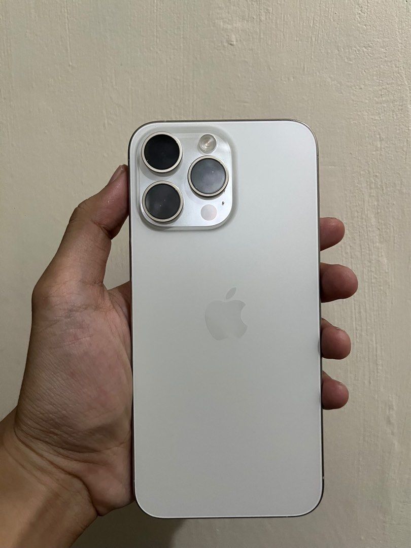 Iphone 15 ProMax (Category: iPhone 15 Series) located in Manila. Submitted by y2.girl (Listing ID 1467036657, Image 2). Description: For Sale or Swap Iphone 15 Promax ( Natural Titanium ) • 256GB • 87 BatteryHealth ( 920 Cycle Count ) • Z/PA PowerMac Purchased • TNT , SMART , SUN • All Buttons Working • Clear Front / Back Camera • Pristine Condition • No Any Dents / Scratches • Replaced Display Lady Owned Inclusions: Case / Unit Only ISSUE: Face 