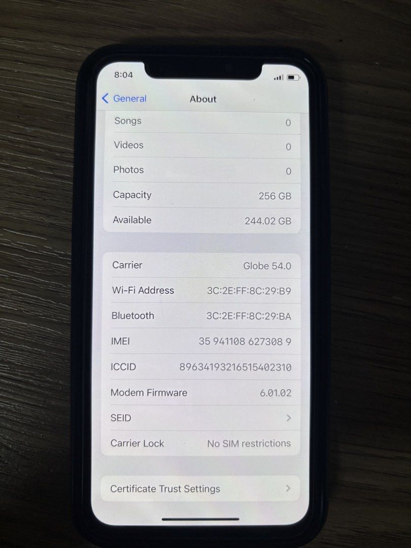 Iphone X 256gb (Category: Others) located in Bacoor. Submitted by arvzzy (Listing ID 1467111714, Image 2). Description: FOR SALE IPHONE X 256gb Replaced LCD ( Good Condition like Original) Replaced Battery ( Battery last a day) Factory Unlocked Working True tone Working Face ID Unli Reset All working good Good Condition UNIT AND CABLE ONLY BACOOR.