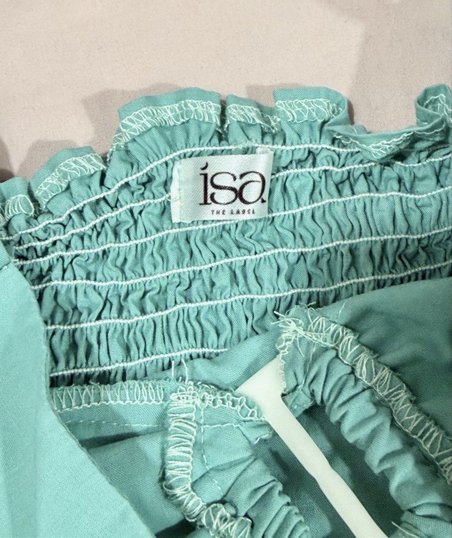 Isa the Label Elena top in teal (Category: Others Tops) located in Pasig City. Submitted by fawnbelle (Listing ID 1467075472, Image 3). Description: xs-s rfs: too small for my bust ><.