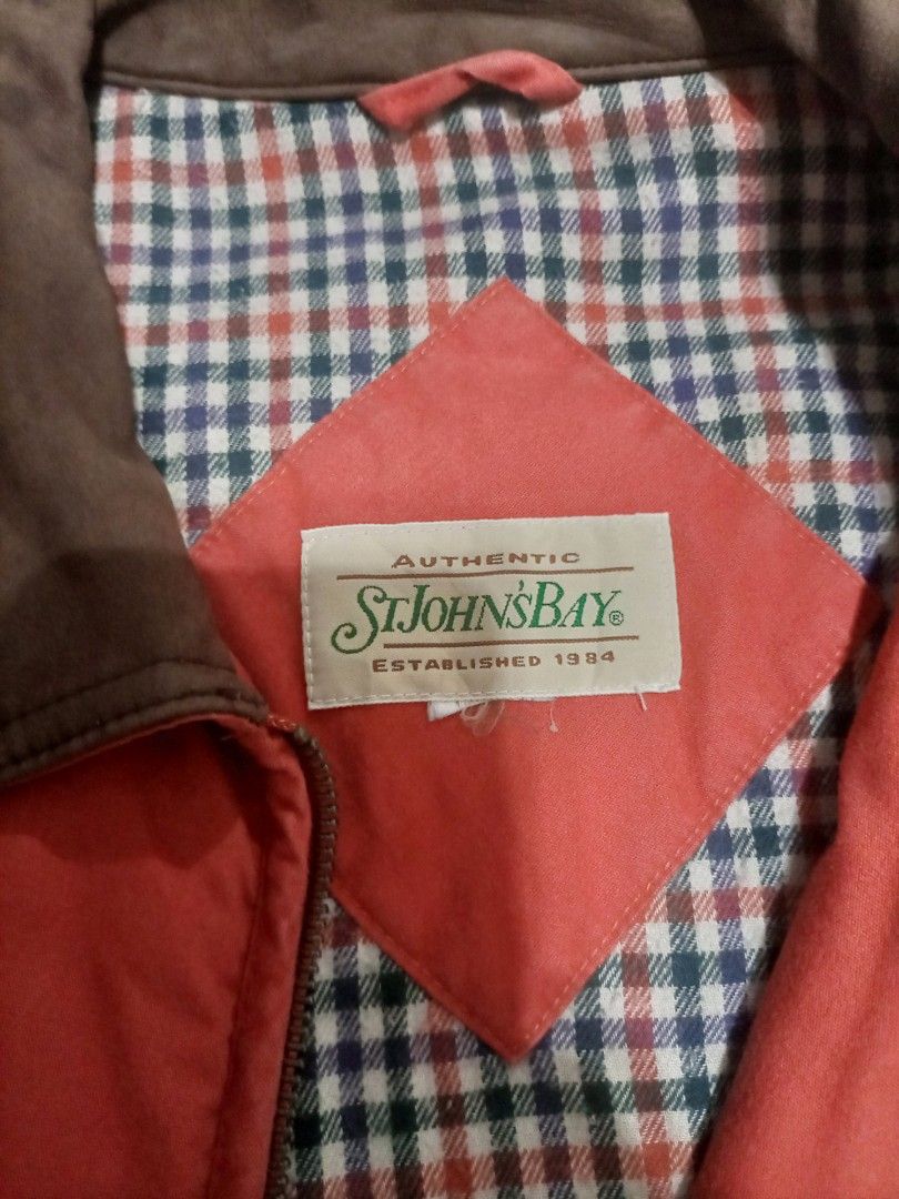 Jacket/Coat/Workwear/Outfitter (Category: Coats, Jackets and Outerwear) located in Quezon City. Submitted by plaguedr. (Listing ID 1467100422, Image 3). Description: St. John's Bay Jacket/Coat Light Padded and Super Comfy to wear Condition: 9/10 Color: 9/ 10 Salmon Red Colorway Dimensions Length: 30 Inches (Laid Flat) Width: 23.5 Inches (Pit to pit laid flat).