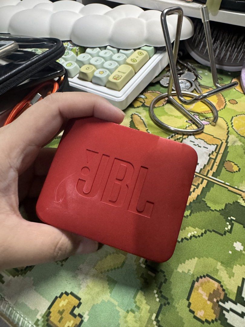 JBL GO 2 Portable Bluetooth Speaker Red (Category: Soundbars, Speakers & Amplifiers) located in Pasig City. Submitted by pmlmri (Listing ID 1467158336, Image 2). Description: - Model: JBL GO 2 Portable Bluetooth Speaker - Color: Vibrant Red - Sound: Clear and crisp audio quality - Design: Compact and travel-friendly, easy to toss in any bag - Ports: Micro USB charging port and 3.5mm audio jack (protected by a rubber flap) - Power: Built-in rechar