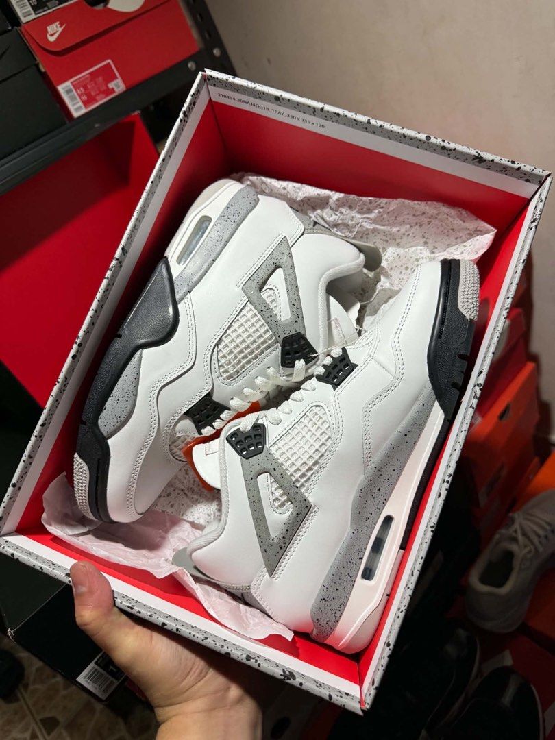 Jordan 4 OG White Cement 2025 (Category: Casual Shoes) located in Manila. Submitted by rmolde.0424 (Listing ID 1467075233, Image 1). Description: Jordan 4 OG White Cement 2025 Size 7.5 mens Brandnew complete ₱12,000 only.
