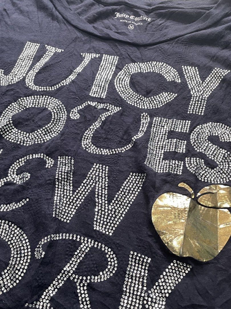 JUICY COUTURE SWAROVSKI TOP (Category: Luxury Apparel) located in Cagayan de Oro. Submitted by patrickjam03829 (Listing ID 1467012150, Image 3). Description: waist 16 length 23.5 good condition .