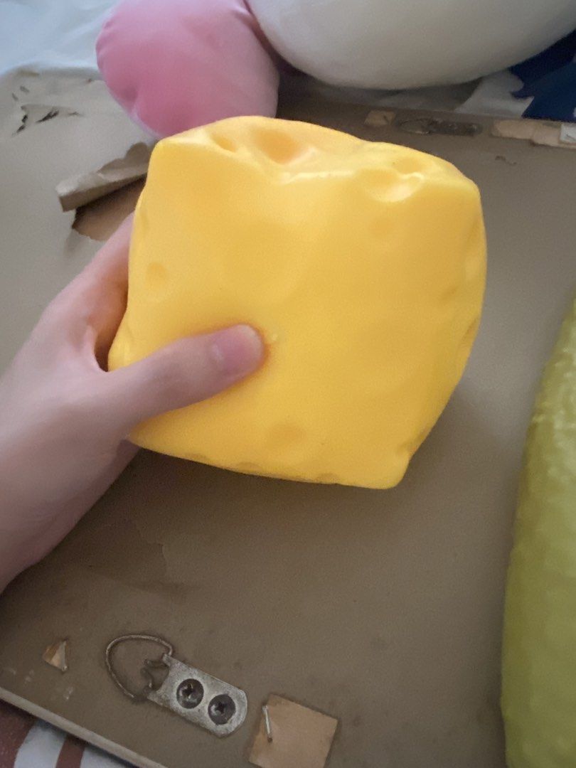 Jumbo Squishy Cheese and Cucumber Toys Set (Category: Kids Toys) located in Manila. Submitted by rnnia_n (Listing ID 1467013833, Image 2). Description: 2 pieces jumbo squishies pack - jumbo cheese - jumbo cucumber.