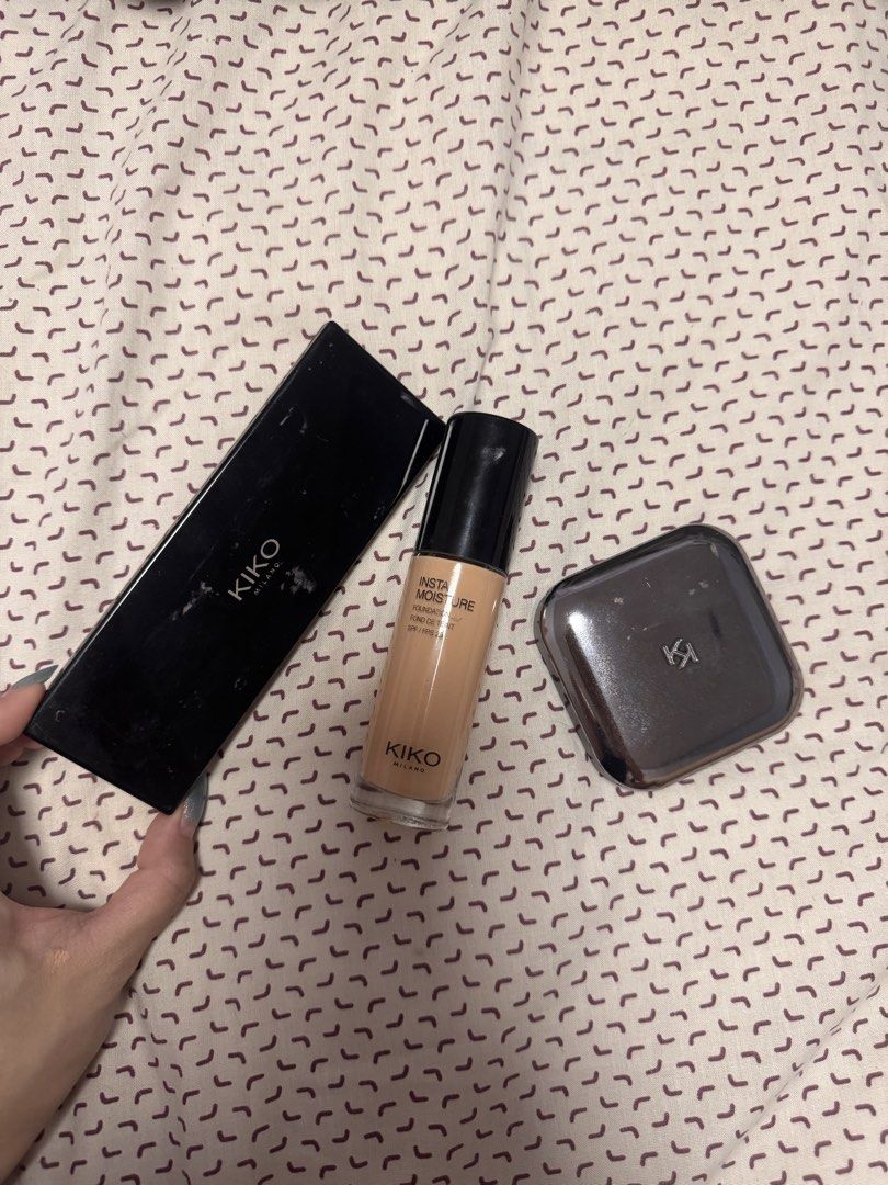 Kiko Milano Makeup Bundle Foundation Eyeshadow Powder (Category: Makeup) located in Quezon City. Submitted by leatherco (Listing ID 1467061859, Image 1). Description: Used twice: Kiko milano - foundation 2N (my shade is mac nc 30, issy nl2) - orig price 1600 - baked powder - brown eye shadow palette (di ko talaga nagamit halos) Take all for 750 .