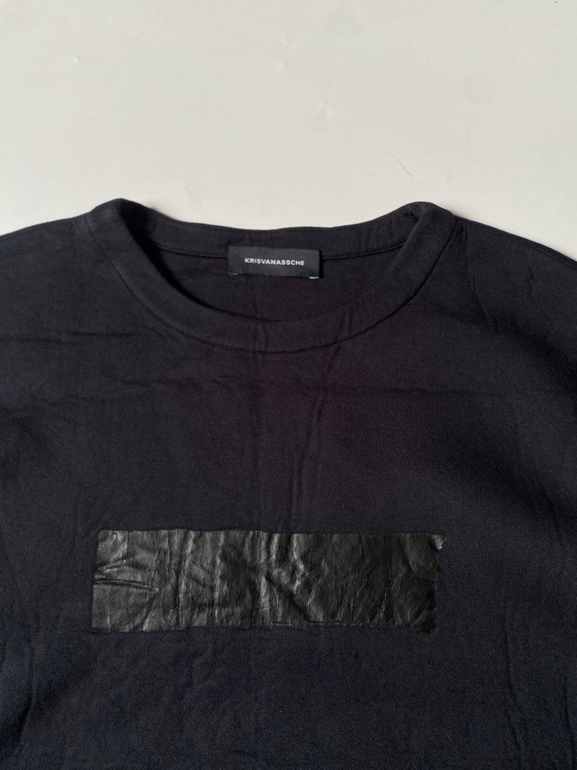 KRISVANASSCHE Black Logo Sweater (Category: Coats, Jackets and Outerwear) located in Baguio. Submitted by archival.store (Listing ID 1467066136, Image 3). Description: :length - 25 :width - 21 :shoulder - 19 :sleeves - 24.