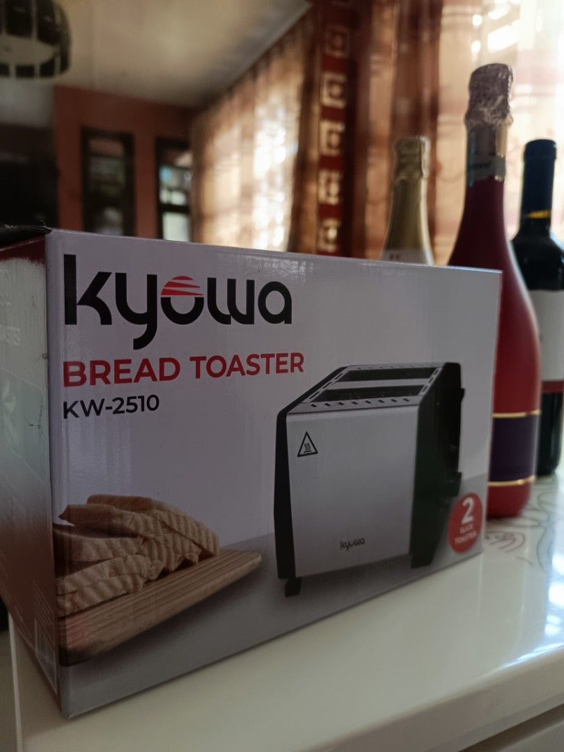 Kyowa Bread Toaster KW-2510 (Category: Ovens & Toasters) located in Imus. Submitted by melgibsong24 (Listing ID 1466981486, Image 1). Description: - Brand new & unopened Kyowa Bread Toaster (Model KW-2510) - 2-slice capacity with a stylish brushed stainless steel body - Variable electronic browning control for your preferred toast crispness - Convenient mid-cycle cancel function, auto pop-up, and auto shut-off - Swing-down crumb tray for easy cle
