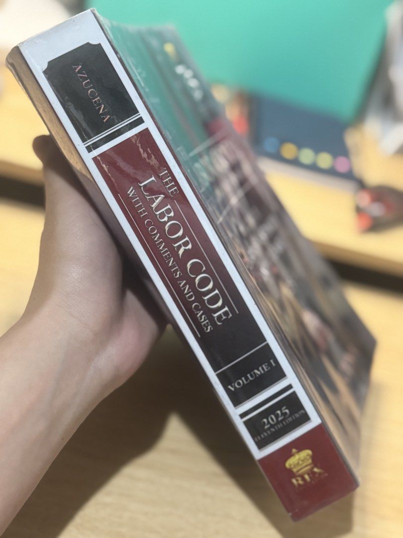 Labor Code with Comments and Cases - Vol. 1 - Azucena - 2025 ed. (Category: Textbooks) located in Manila. Submitted by wednesday30 (Listing ID 1467115765, Image 2). Description: .
