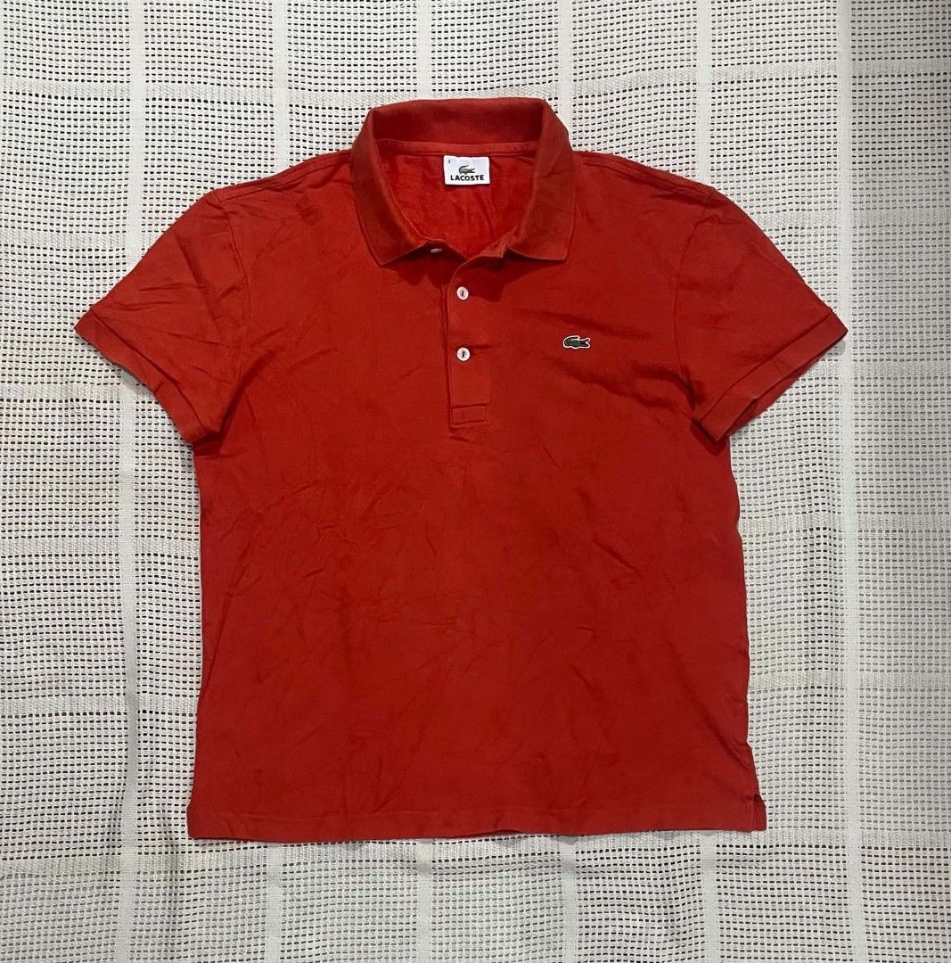 Lacoste Basic Logo Polo Shirt ( Orange ) (Category: Luxury Apparel) located in Bacolod City. Submitted by abkicks_apparel (Listing ID 1467134829, Image 1). Description: Lacoste Basic Logo Polo Shirt ( Orange ) Size 4 on Tag W21 L27 Authentic Original Excellent Condition No Hidden Issues .