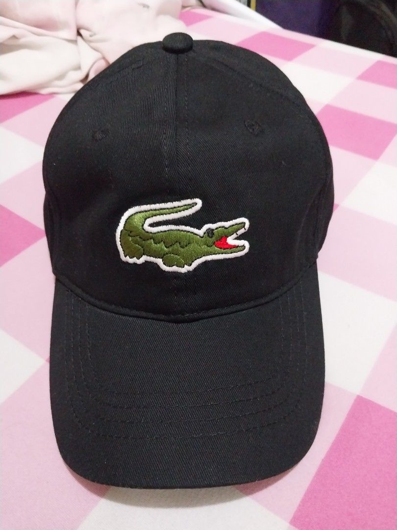 Lacoste Black Baseball Cap with Embroidered Crocodile Logo (Category: Caps & Hats) located in Manila. Submitted by PrinceDani.Clothing (Listing ID 1467126849, Image 2). Description: lacoste black cap excellent condition .