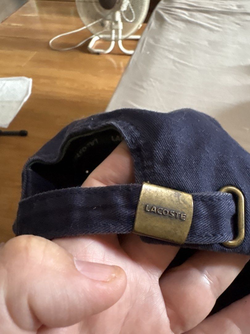 Lacoste cap (Category: Hats & Beanies) located in Binan City. Submitted by dabiescloset (Listing ID 1467017913, Image 3). Description: Rfs decluttering. Color navy blue. .