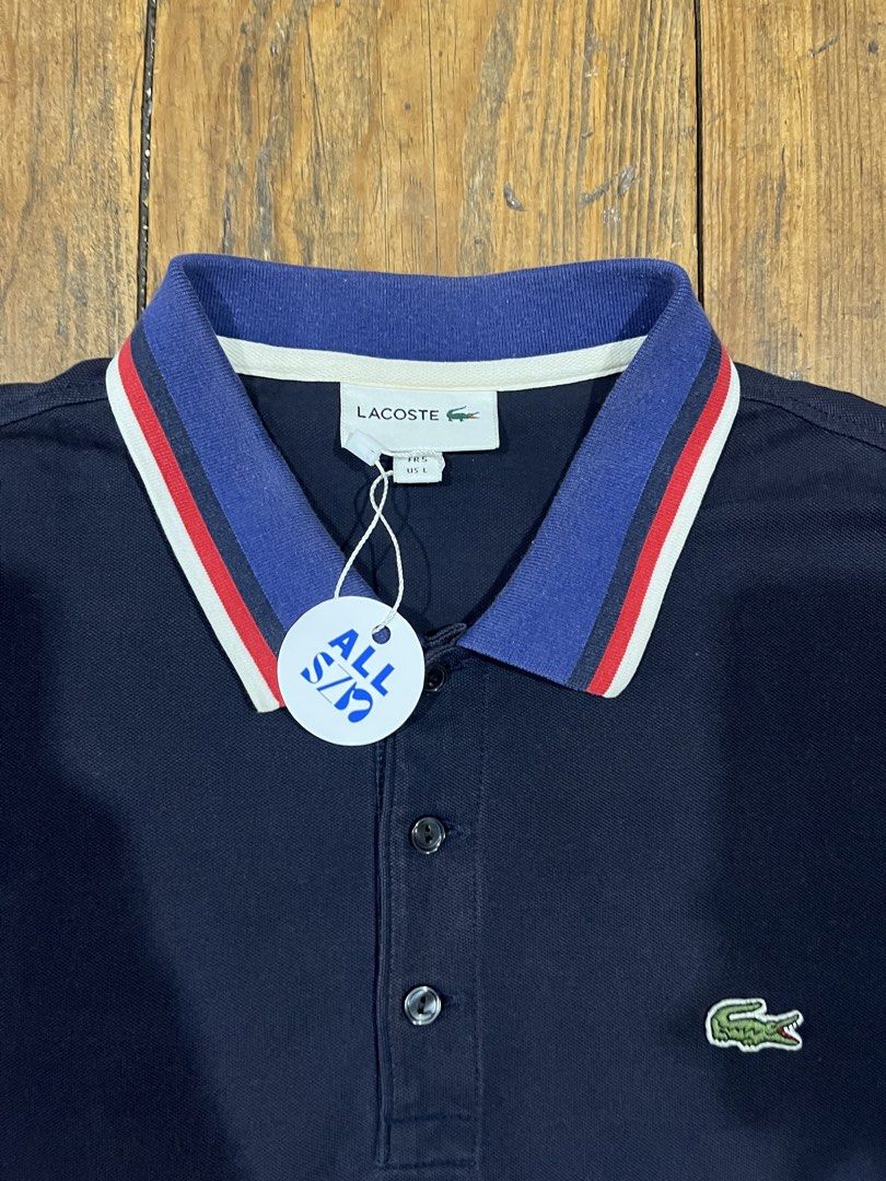 Lacoste Polo Shirt (Category: Tshirts & Polo Shirts ) located in Baguio. Submitted by fishy___fish (Listing ID 1467119062, Image 2). Description: Lacoste Polo Shirt Tagged 5 (L) Width: 20” Length: 26.5” Fits M No issues.