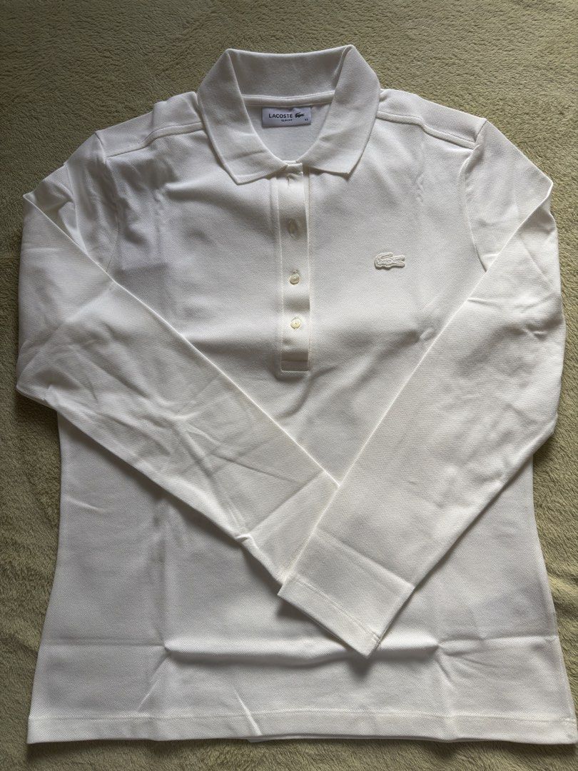 Lacoste slim Fit size 42 (Category: Longsleeves) located in Manila. Submitted by borahaulph (Listing ID 1467076050, Image 3). Description: Slim fit size 42 Color: off white Brand new.