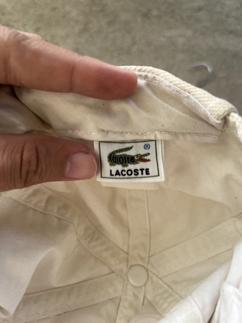Lacoste vintage cap (Category: Caps & Hats) located in Kabankalan. Submitted by zeich_thrift (Listing ID 1467137944, Image 3). Description: Lacoste vintage cap Excellent condition Issue: see second & last photo (need tahi) unnoticeable nmn ksi sa loob nmn Need wash.